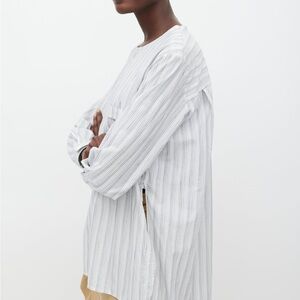 Celine Women's Size 40 High-Low Striped Tunic